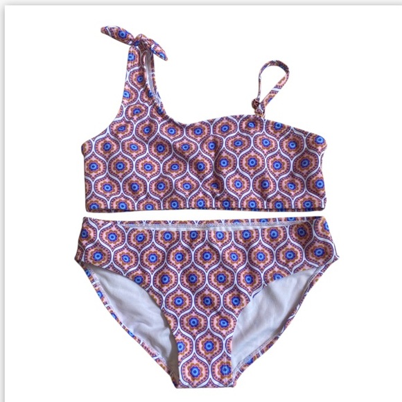 Raisins Kids Swim two piece  in Pink and Blue Pattern - Picture 1 of 10